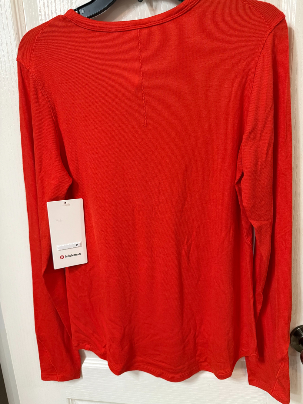 lululemon Women's Hold Tight Long Sleeve Red Shirt size 12 - Picture 3 of 4